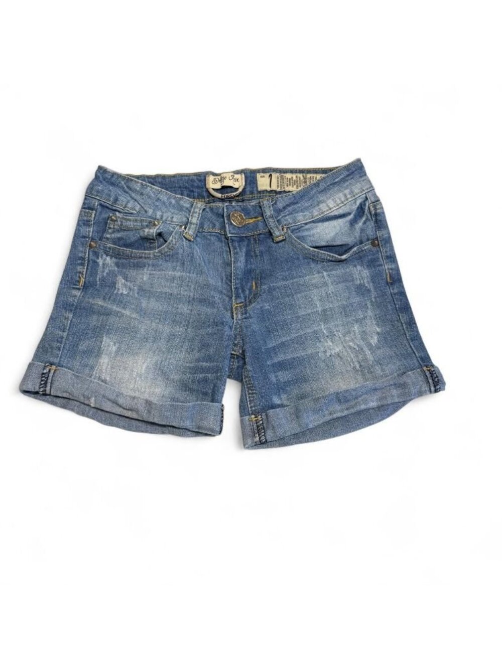 Vintage Y2K Indigo Rein Low Rise Denim Shorts Women's 1 Summer 2000's Festival